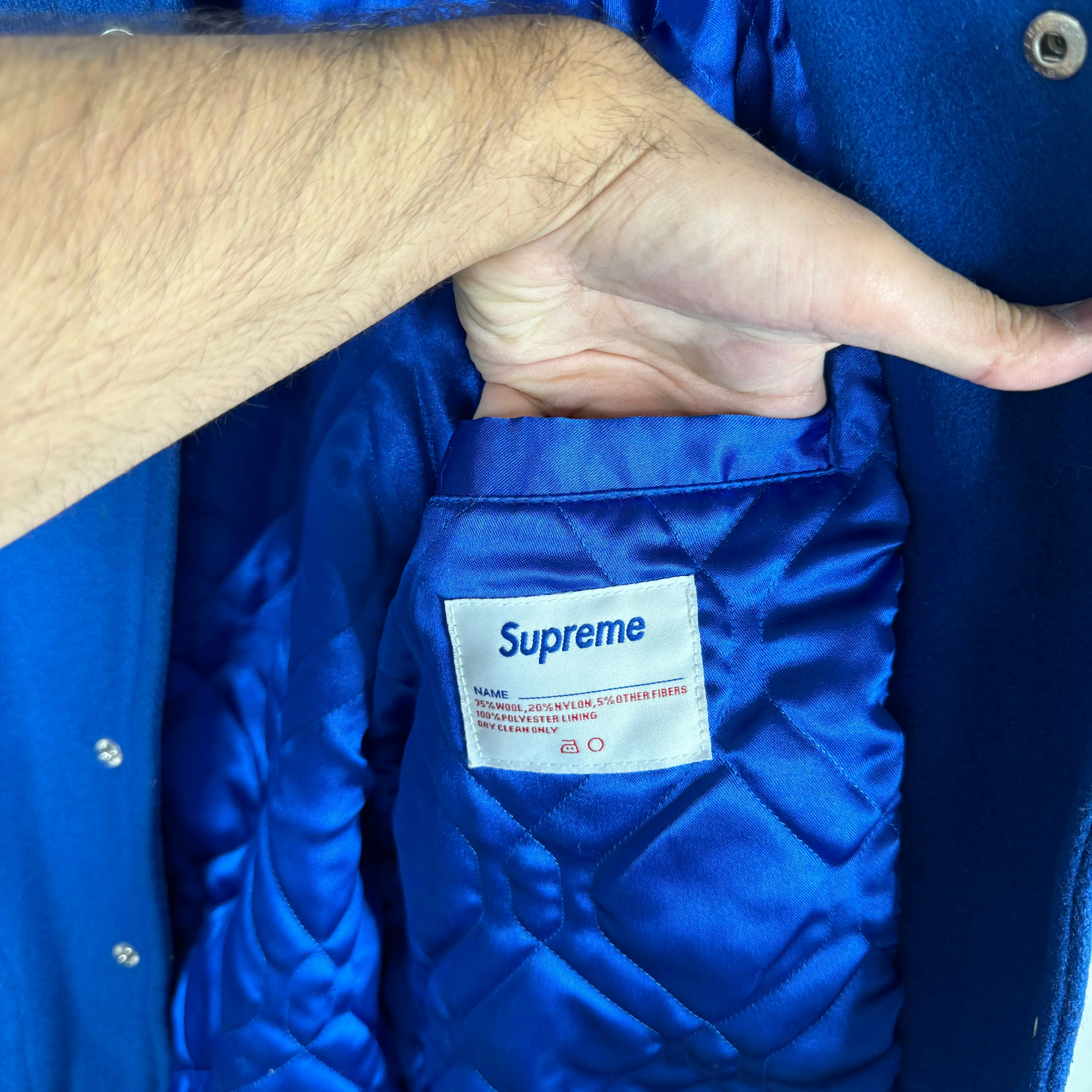 Supreme '05 Empire Building Wool Varsity Jacket