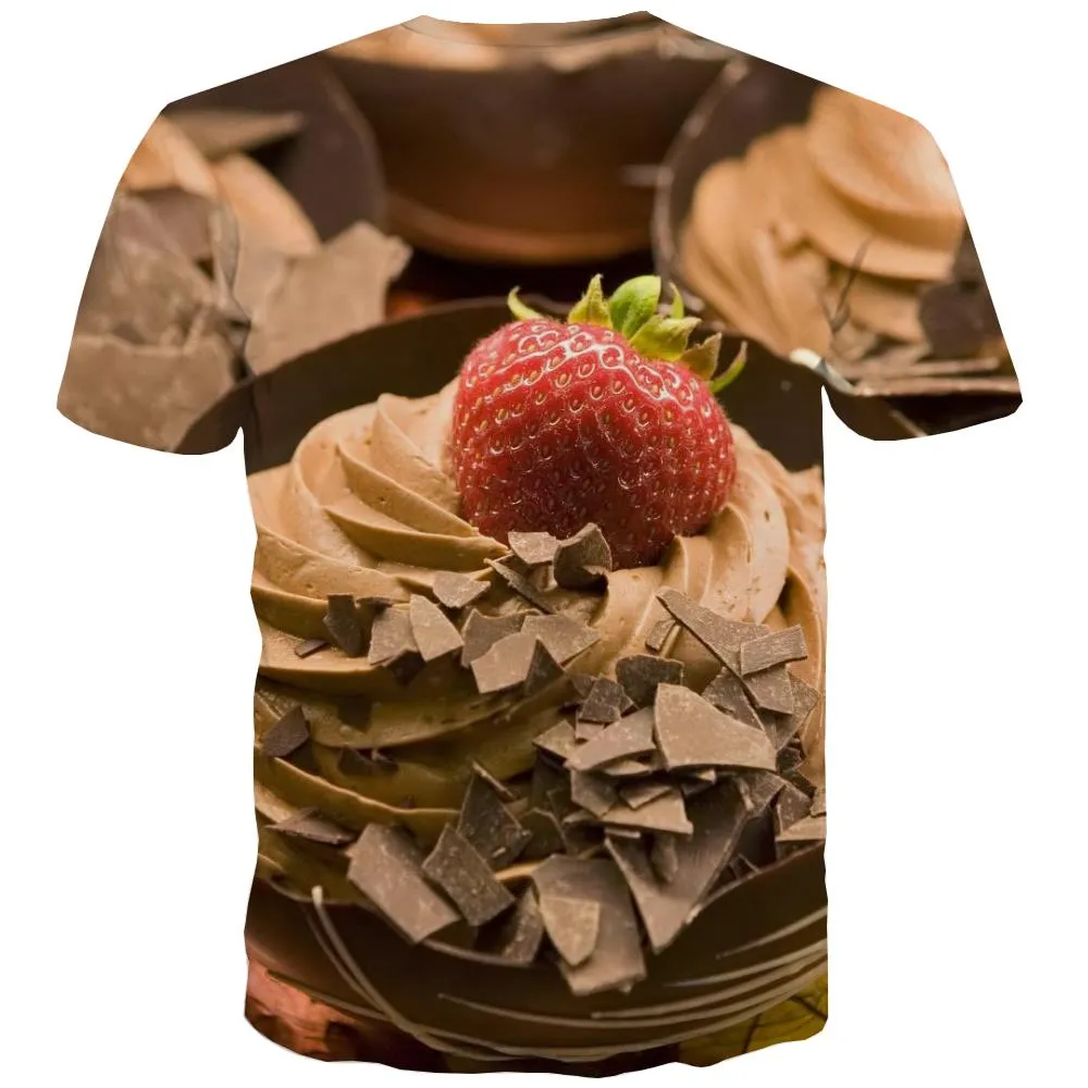 Sweet T-shirt Men Gourmet Tshirts Casual Icecream T-shirts 3d Colourful Tshirt Anime