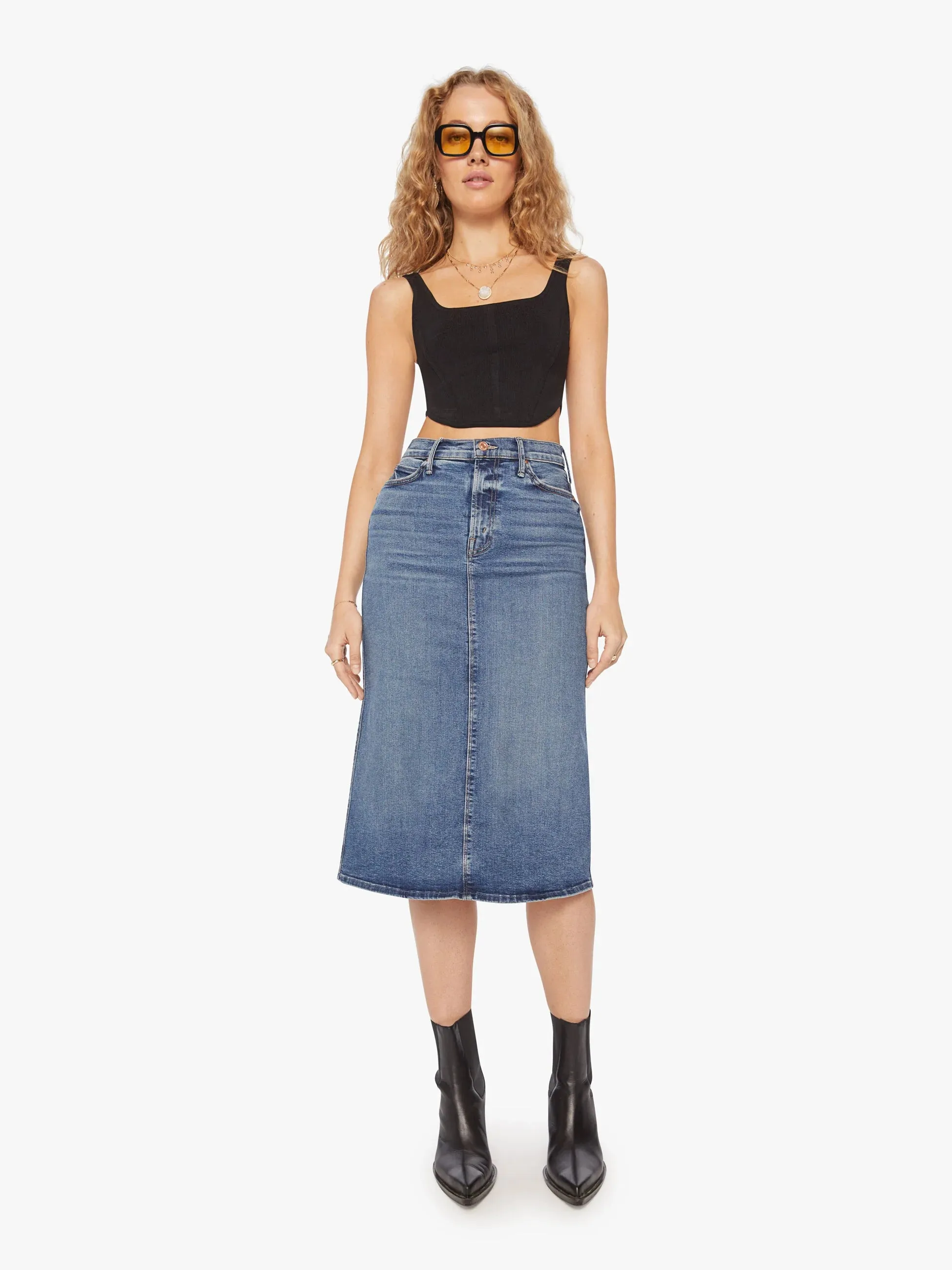 Swooner Straight A Midi Skirt