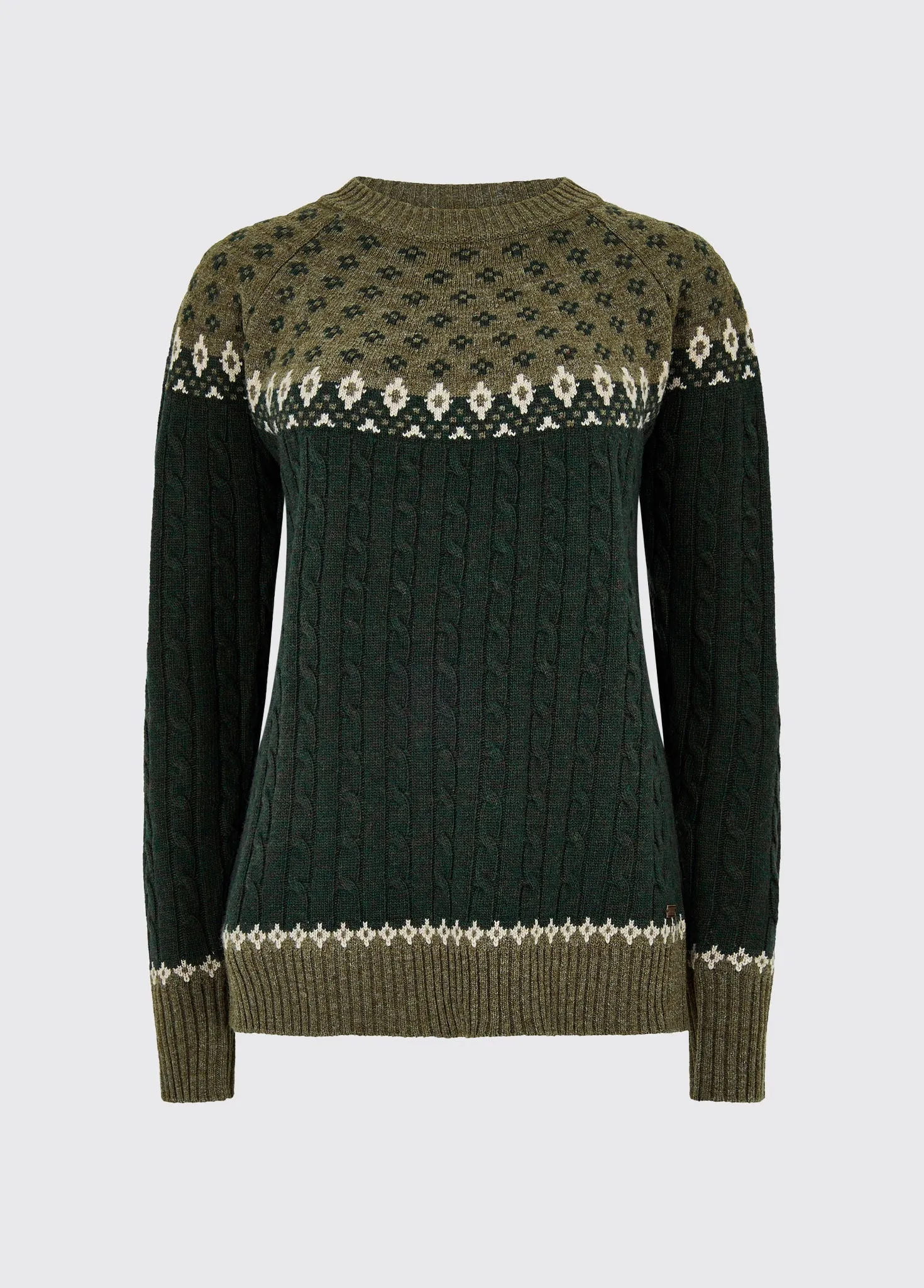 Thornfield Women’s Fair Isle knit - Olive