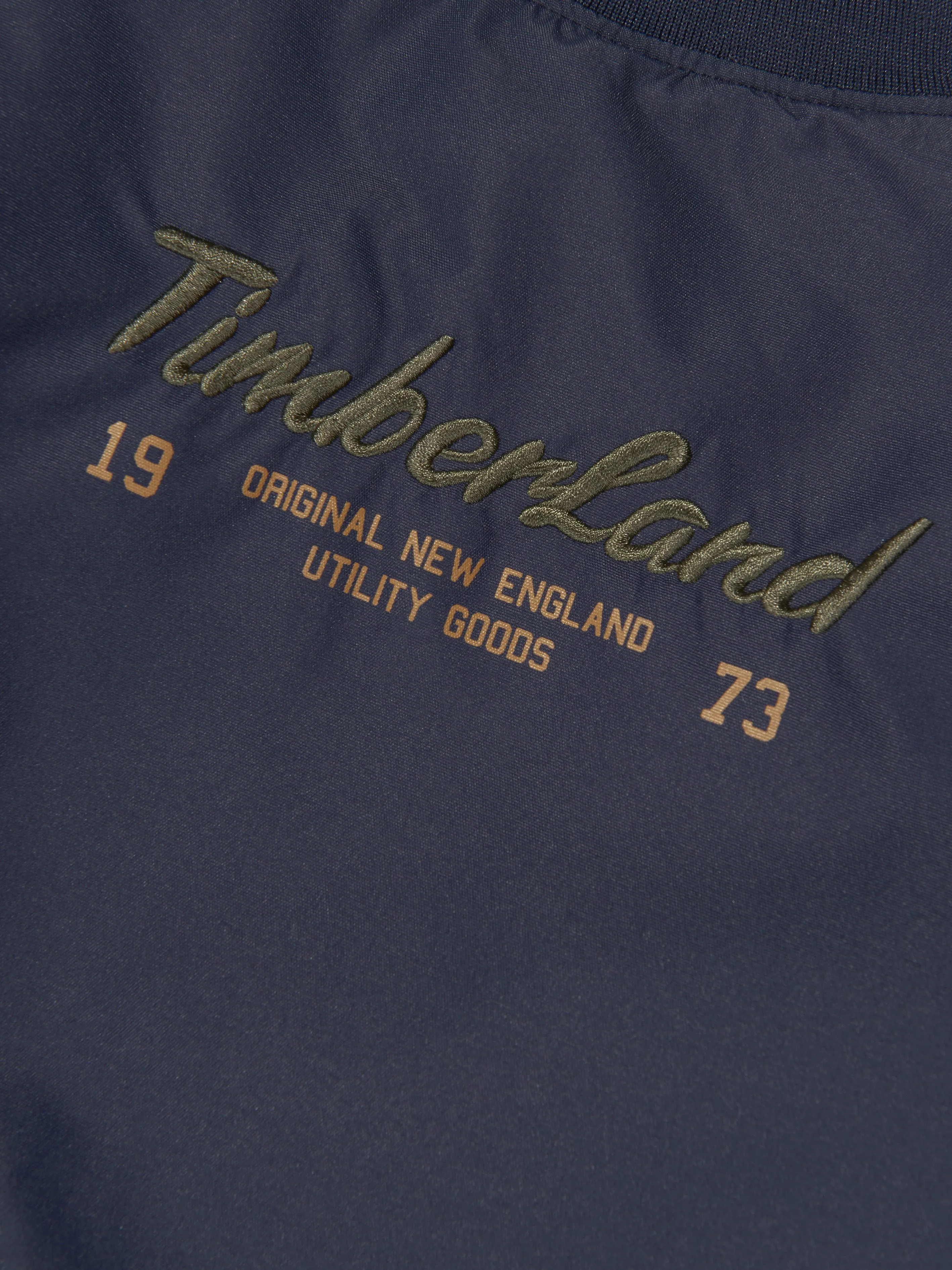 Timberland Boys Logo Bomber Jacket in Navy