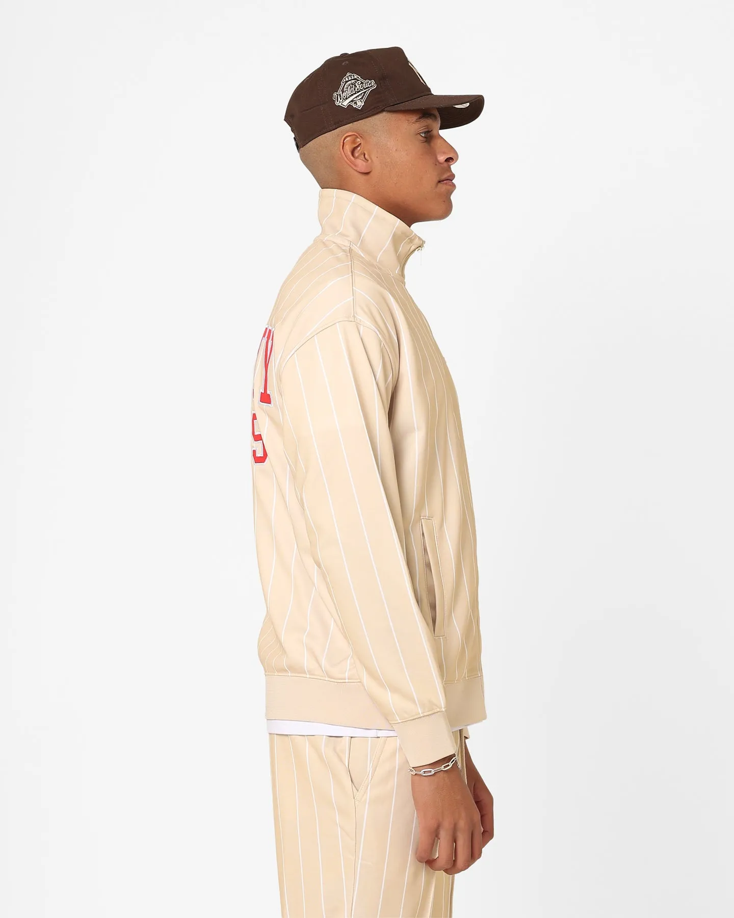 Tommy Jeans Relaxed Pinstripe Track Jacket Classic Beige