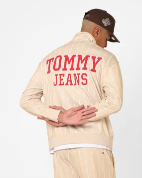 Tommy Jeans Relaxed Pinstripe Track Jacket Classic Beige