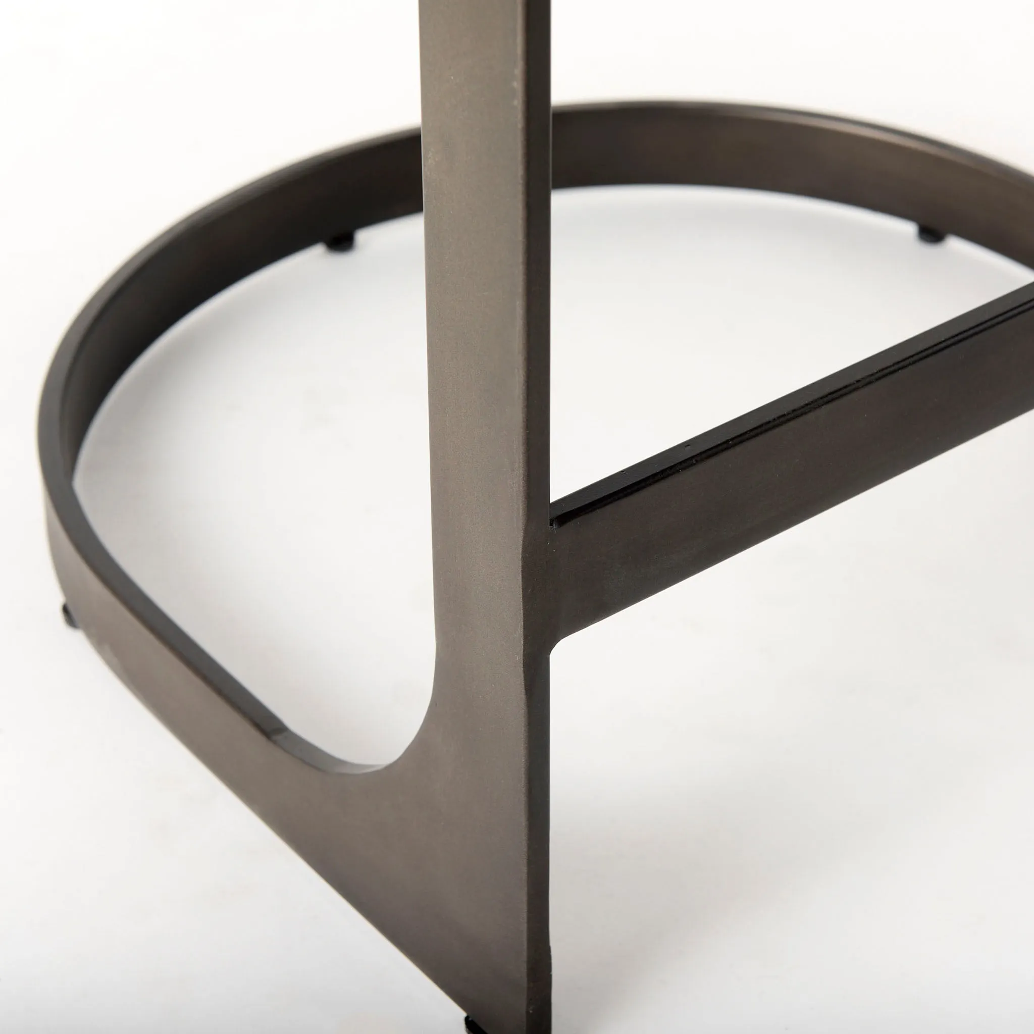 Tyler Counter Stool in Black Leather