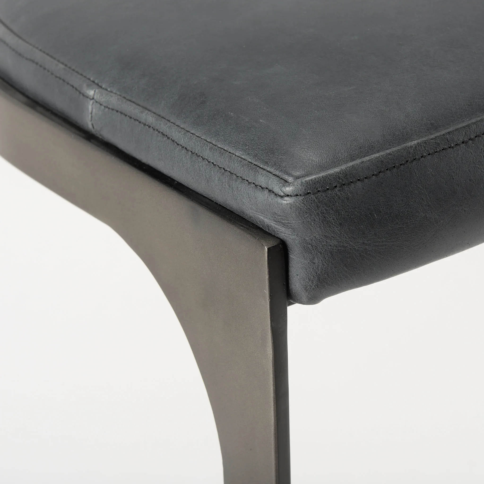 Tyler Counter Stool in Black Leather