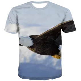 USA T shirts Men Animal Shirt Print Raptor Tshirts Casual Fly Tshirt Anime Eagle Tshirts Novelty