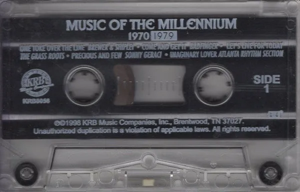 Various - Music Of The Millennium 1970 -1979 - A Decade of Hits (Cassette) (NM or M-, NM or M-)