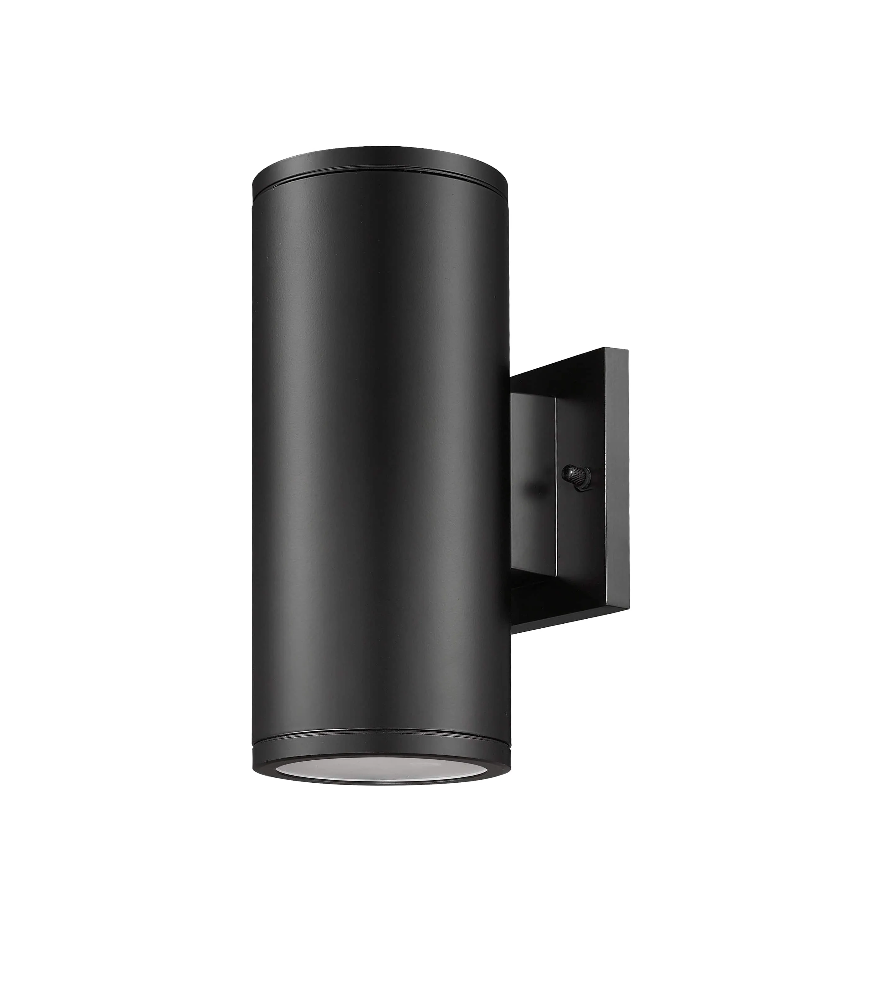 Vegas Outdoor Wall Sconce - Powder Coated Black - Frosted Glass - 10.62in. Height - E26 Medium Base