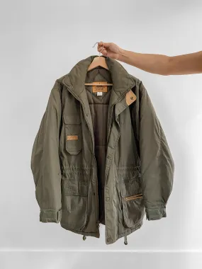 Vintage Army Green Puffer Jacket (M)