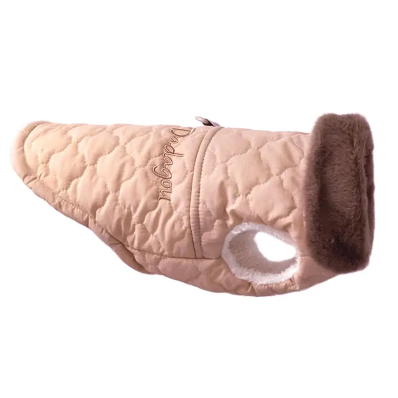 Waterproof Fleece Dog Jacket for Small Breeds