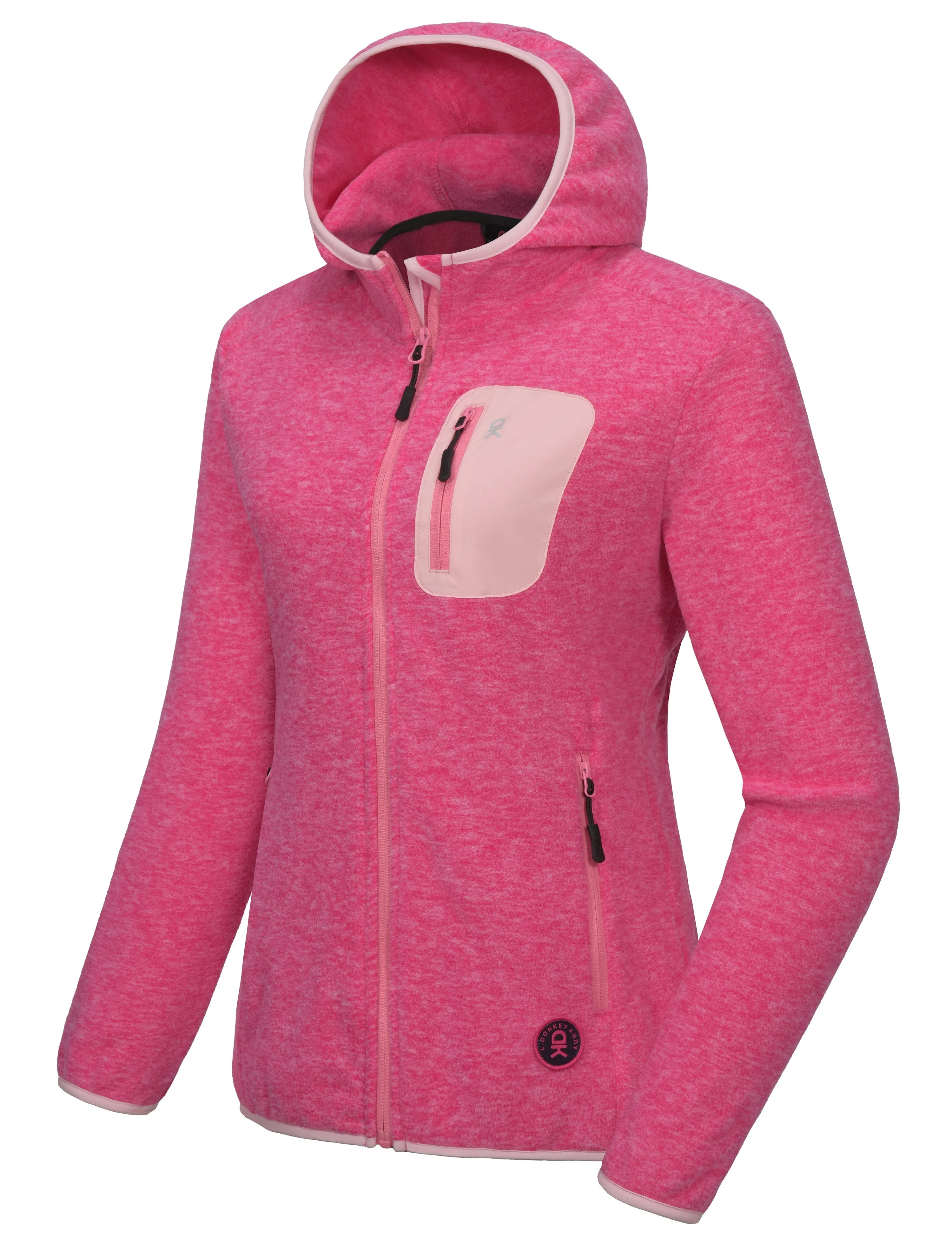 Women's Lightweight Warm Polar Fleece Running Hooded Jacket