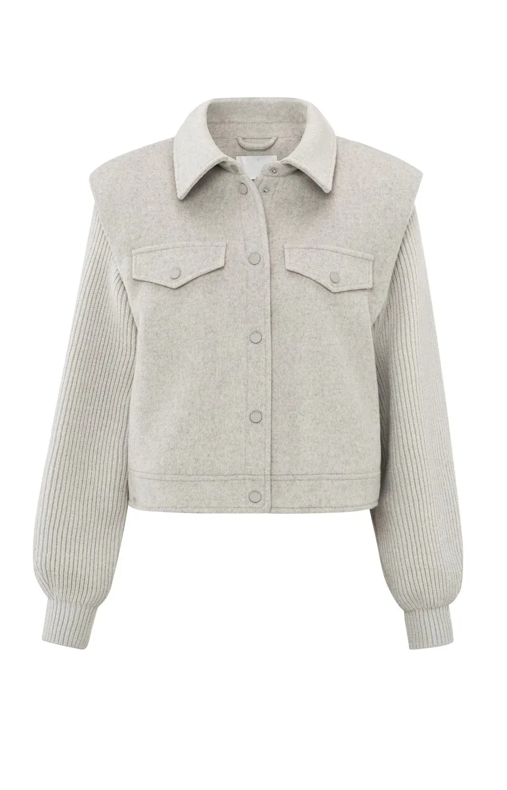 YAYA  DOVE GREY WOOL MIX JACKET