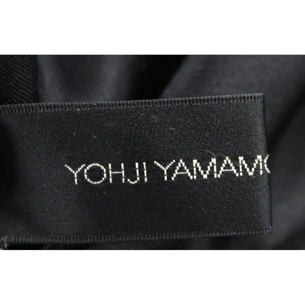 Yohji Yamamoto Noir Black Leather Trench Coat  Unisex M